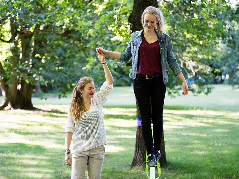 Balance-Surftraining mit der Slackline