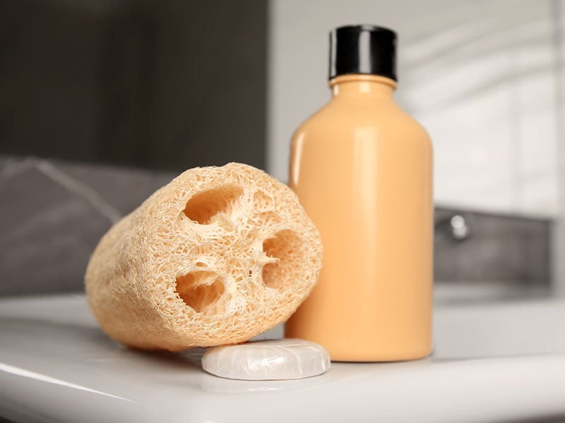 Perfekt für die Knack-Po-Massage: Luffa-Schwamm.