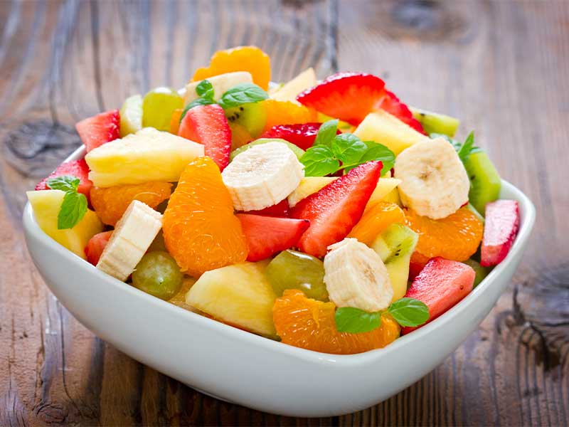 Frische Früchte als Snack für den Wellness-Tag
