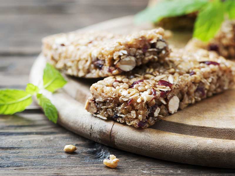 Energie-Riegel als Snack nach dem Sport 